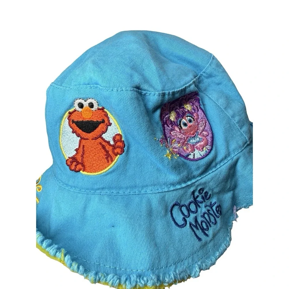 Vintage Sesame Place SeaWorld Busch Gardens Toddler Bucket Hat Cookie Monster